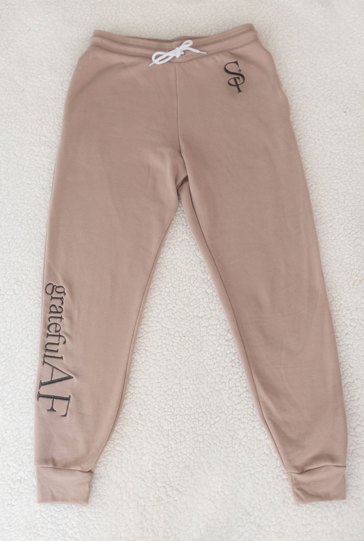 Grateful AF Jogger - Camel