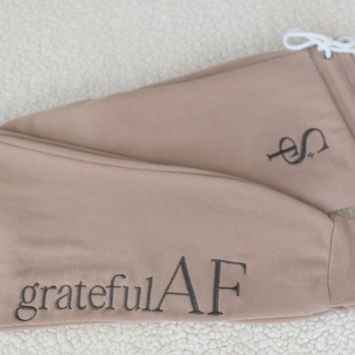 Grateful AF Jogger - Camel