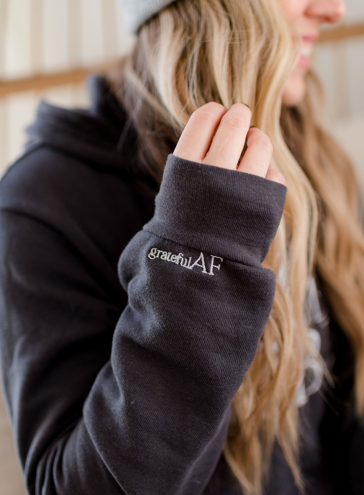 Grateful AF Hoodie - Charcoal